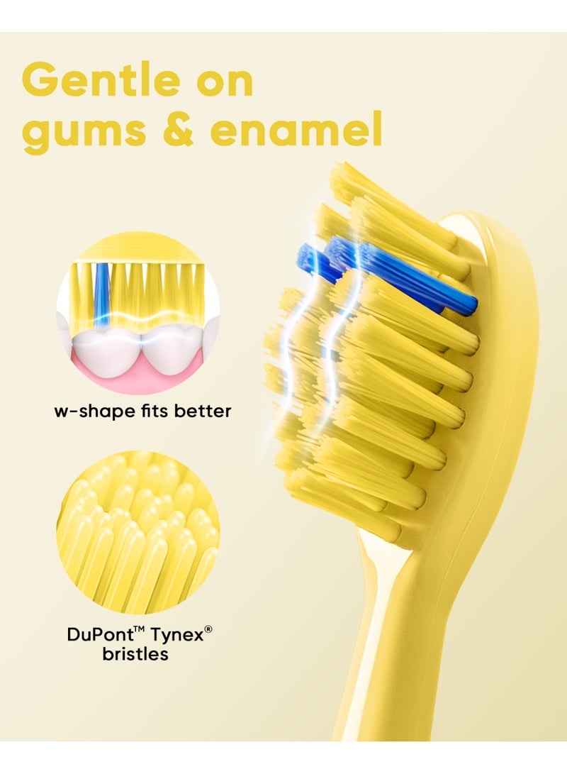 MySmile DY156 Electric Toothbrush for Adults, Rechargeable and Portable Sonic Toothbrush with 3 Brush Heads, Smart 2-Minute Timer and 5 Modes, 45,000 RPM, One Charge Lasts 60 Days (Yellow, Medium Size) - Image 5